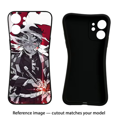 Demon Slayer iQOO Neo 9 Back Cover Black Soft Case - Hello Swanky