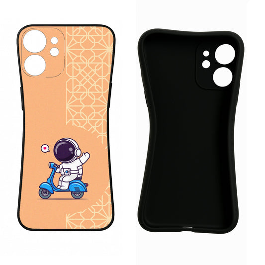 Cute Astronaut Riding Motorola G85 Back Cover