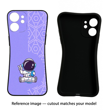 Cute Astronaut Chilling iPhone 17 Pro Back Cover
