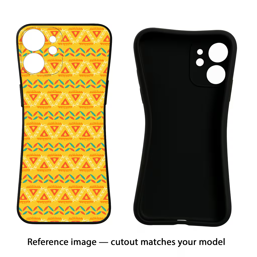 Tribal Pattern iQOO Neo 7 Pro Back Cover Black Soft Case - Hello Swanky