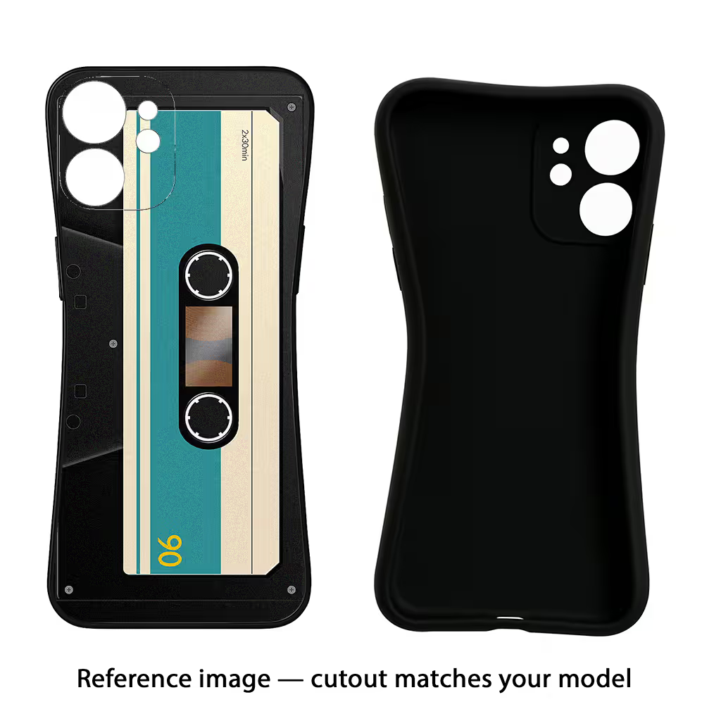 Cassette iQOO Neo 9 Back Cover Black Soft Case - Hello Swanky