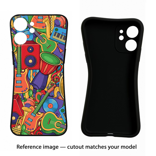 Music Instrument Doodle Samsung M14 Back Cover