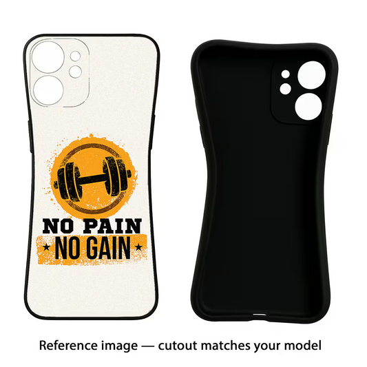 No Pain No Gain iQOO Neo 9 Back Cover Black Soft Case - Hello Swanky