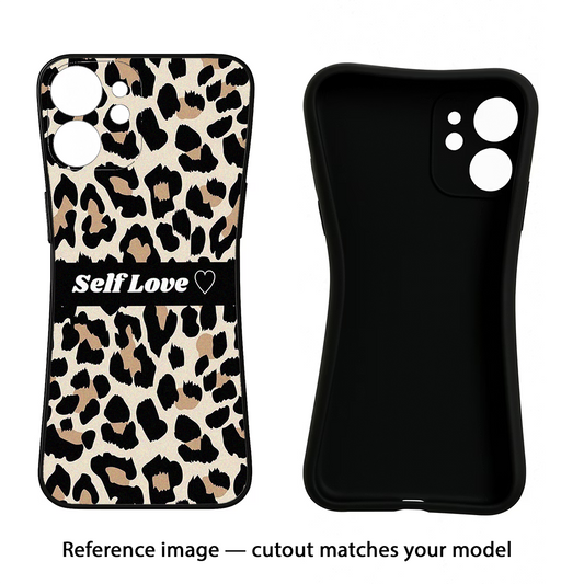 Leopard Print Self Love iPhone 17 Back Cover