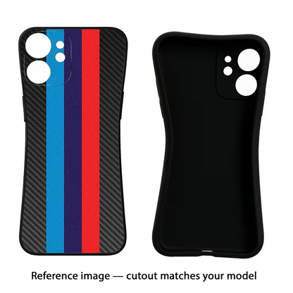 BMW Stripes Pattern iQOO Neo 7 Pro Back Cover Black Soft Case - Hello Swanky