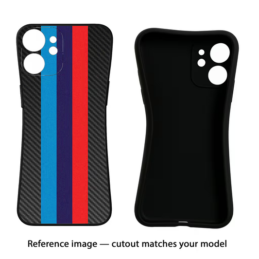 BMW Stripes Pattern iQOO Neo 7 Pro Back Cover Black Soft Case - Hello Swanky