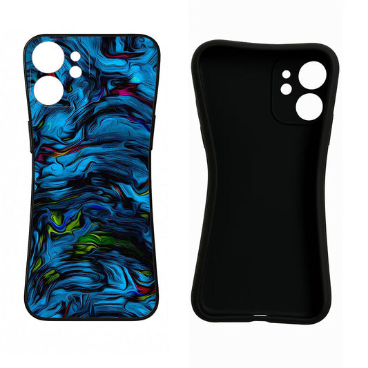 Dark Blue Abstract Poco X6 Pro Back Cover