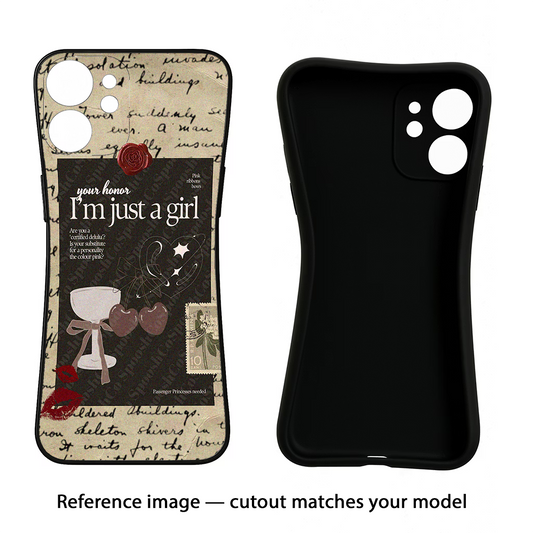 I am just a girl iPhone 17 Back Cover