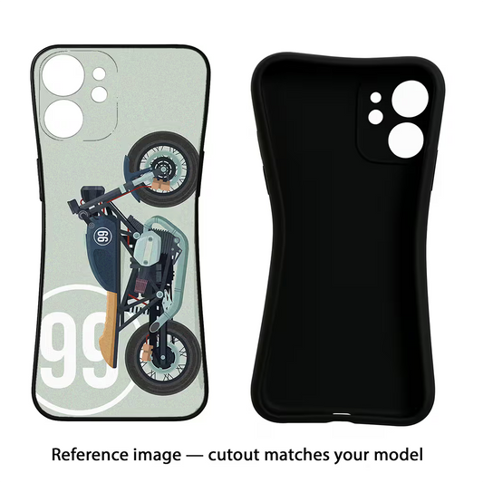 Classic Cafe Racer 99 iQOO Neo 7 Pro Back Cover Black Soft Case - Hello Swanky