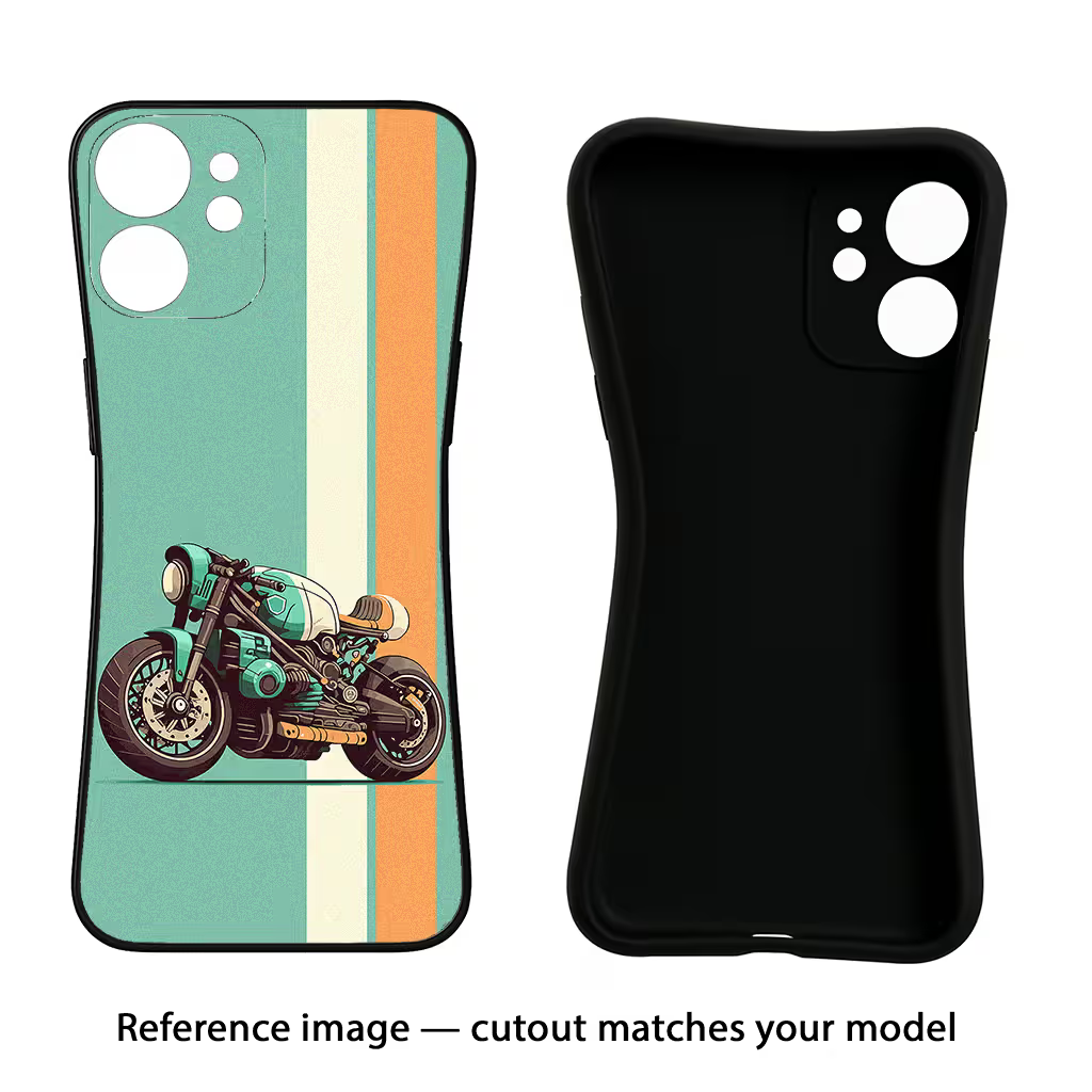 Striped Moto Drift iQOO Neo 9 Back Cover Black Soft Case - Hello Swanky