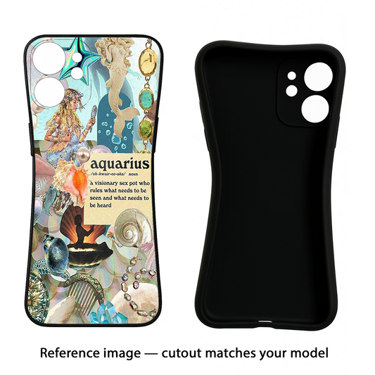 Aquarius Zodiac iQOO Neo 7 Pro Back Cover Black Soft Case - Hello Swanky