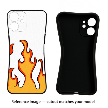 Fired Up - White iQOO Neo 7 Pro Back Cover Black Soft Case - Hello Swanky
