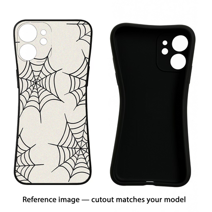Spider Web POCO X7 Pro 5G Back Cover Black Soft Case - Hello Swanky