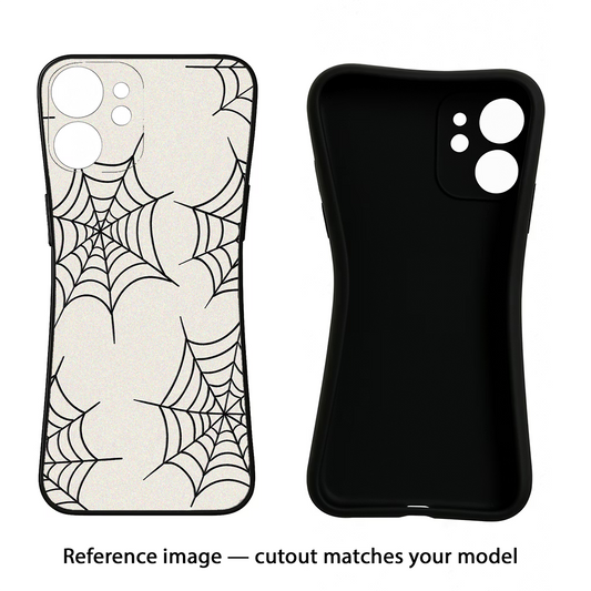 Spider Web iQOO Neo 7 Pro Back Cover Black Soft Case - Hello Swanky