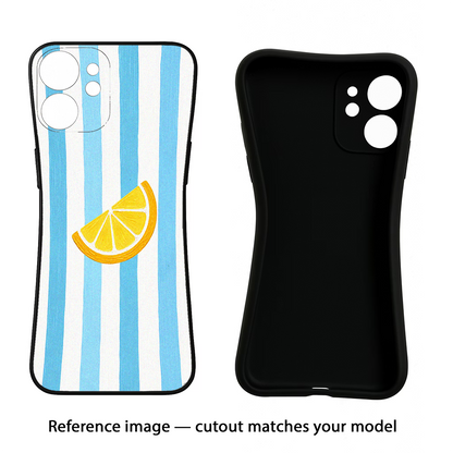 Summer Lemon iQOO Neo 7 Pro Back Cover Black Soft Case - Hello Swanky
