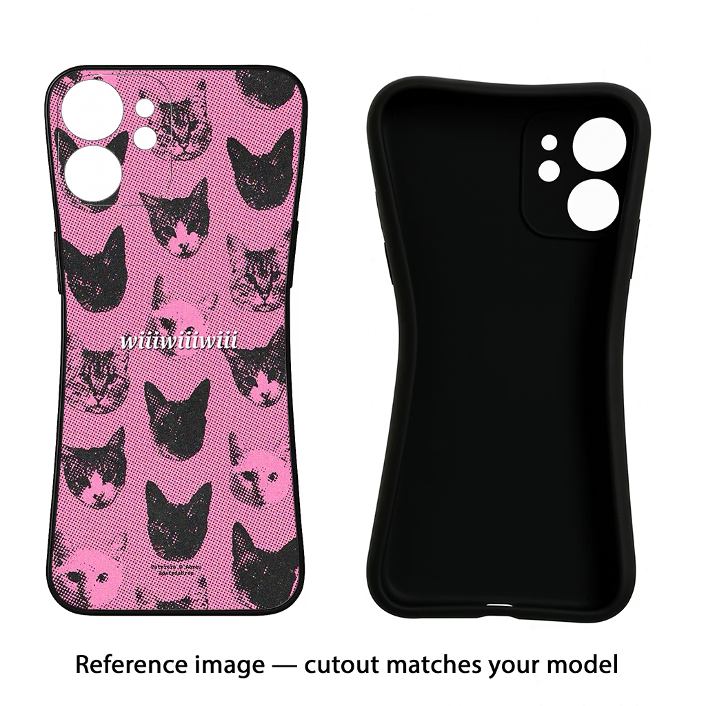 Pink Cats iQOO Neo 7 Pro Back Cover Black Soft Case - Hello Swanky