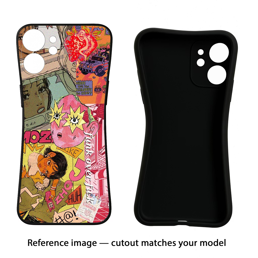 Funkover iQOO Neo 7 Pro Back Cover Black Soft Case - Hello Swanky