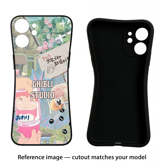 Studio Ghibli iQOO Neo 7 Pro Back Cover Black Soft Case - Hello Swanky