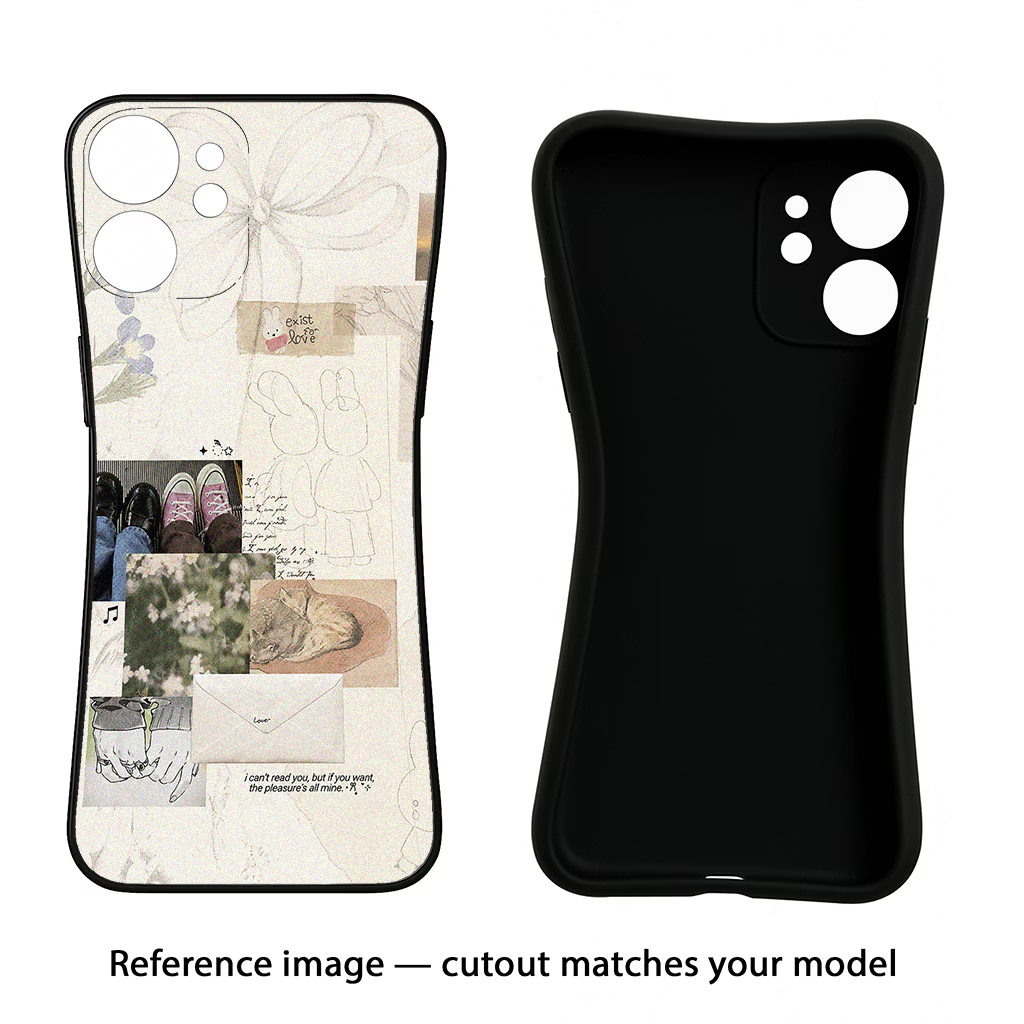 Soft Aesthetic iQOO Neo 7 Pro Back Cover Black Soft Case - Hello Swanky