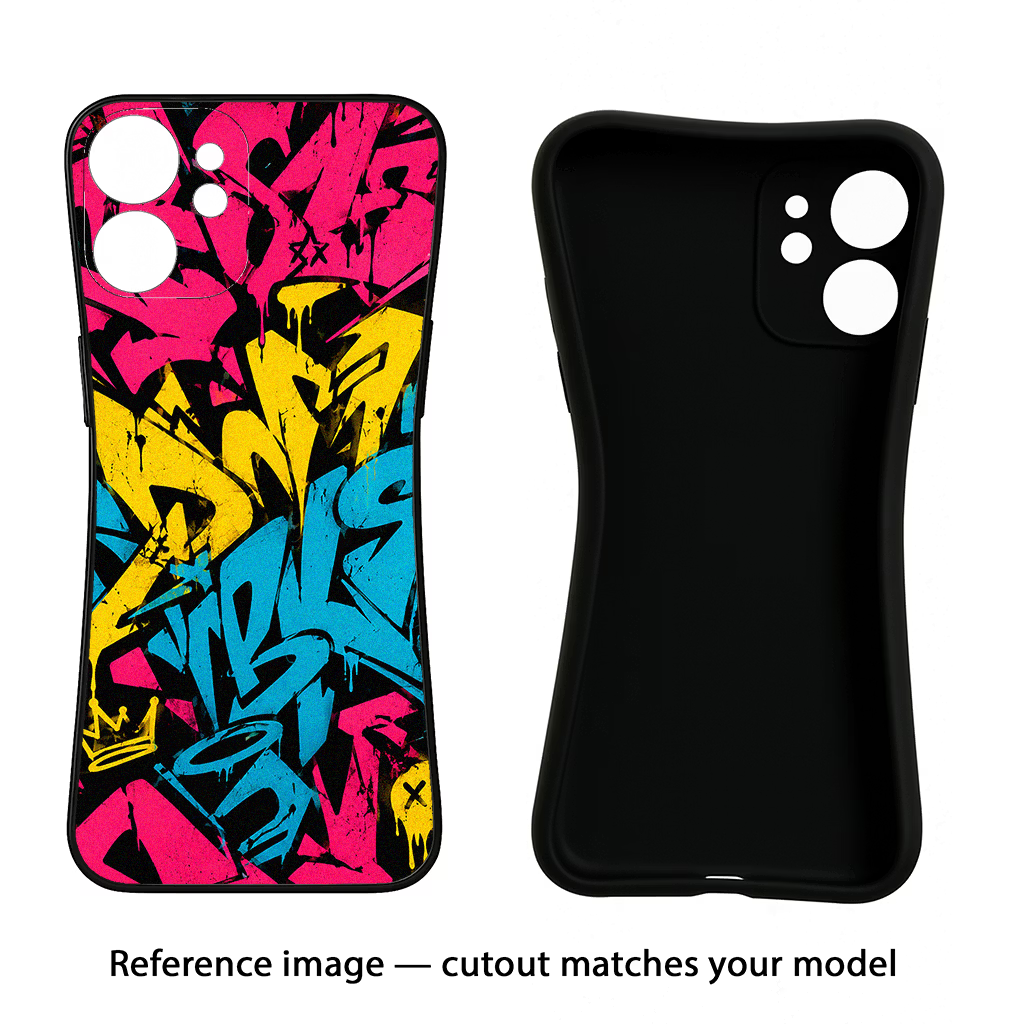 Graffiti Vibe iQOO Neo 9 Back Cover Black Soft Case - Hello Swanky