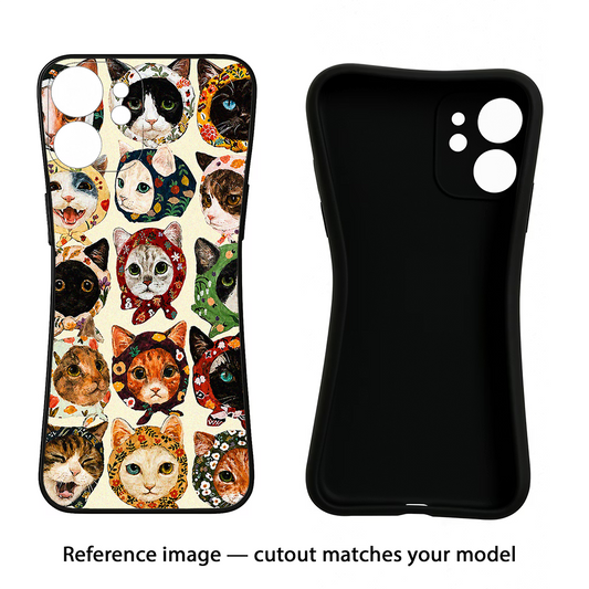 Cool Cat iQOO Neo 7 Pro Back Cover Black Soft Case - Hello Swanky