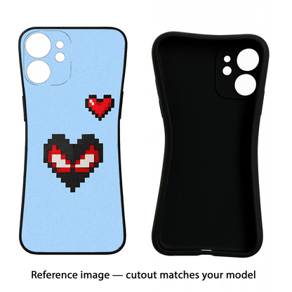 Peter Heart POCO X7 Pro 5G Back Cover Black Soft Case - Hello Swanky