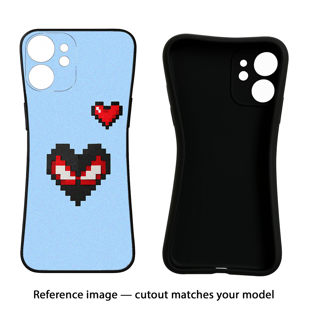 Peter Heart iQOO Neo 7 Pro Back Cover Black Soft Case - Hello Swanky