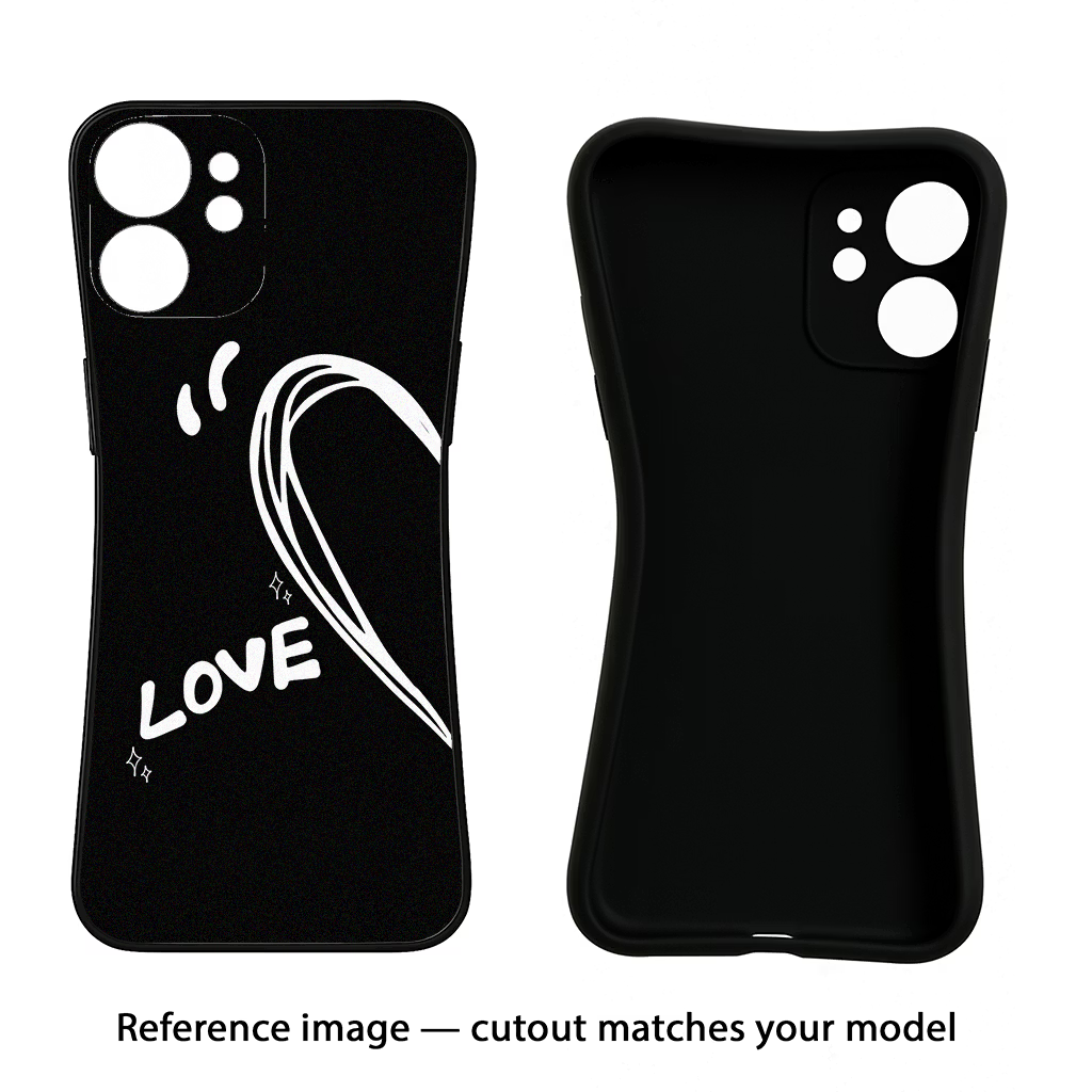 Love Line iQOO Neo 7 Pro Back Cover Black Soft Case - Hello Swanky