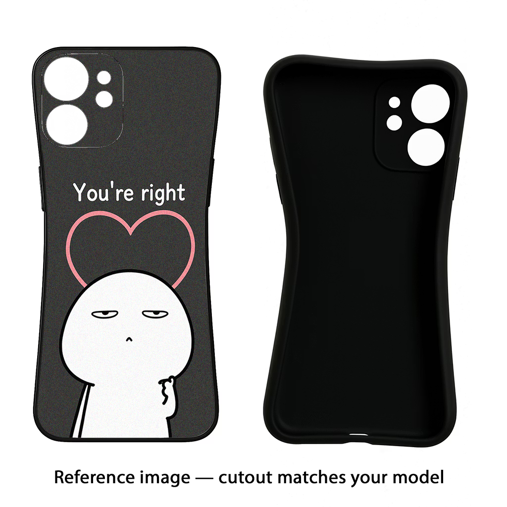 You're Right iQOO Neo 9 Back Cover Black Soft Case - Hello Swanky