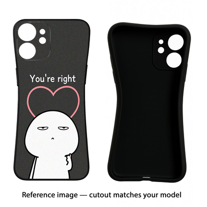 You're Right iQOO Neo 9 Back Cover Black Soft Case - Hello Swanky