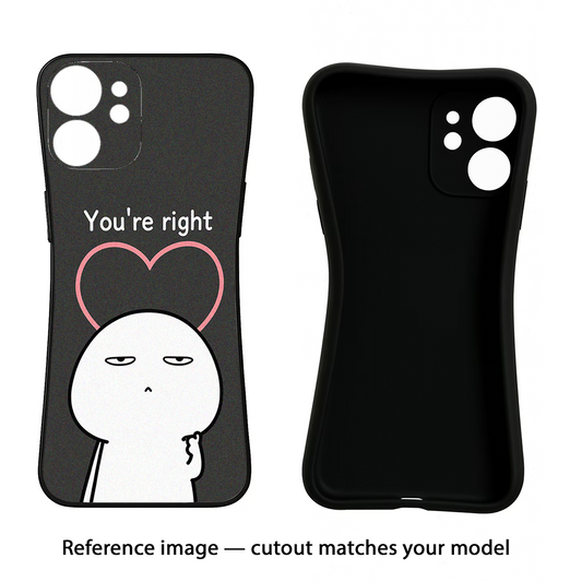 You're Right iQOO Neo 9 Back Cover Black Soft Case - Hello Swanky