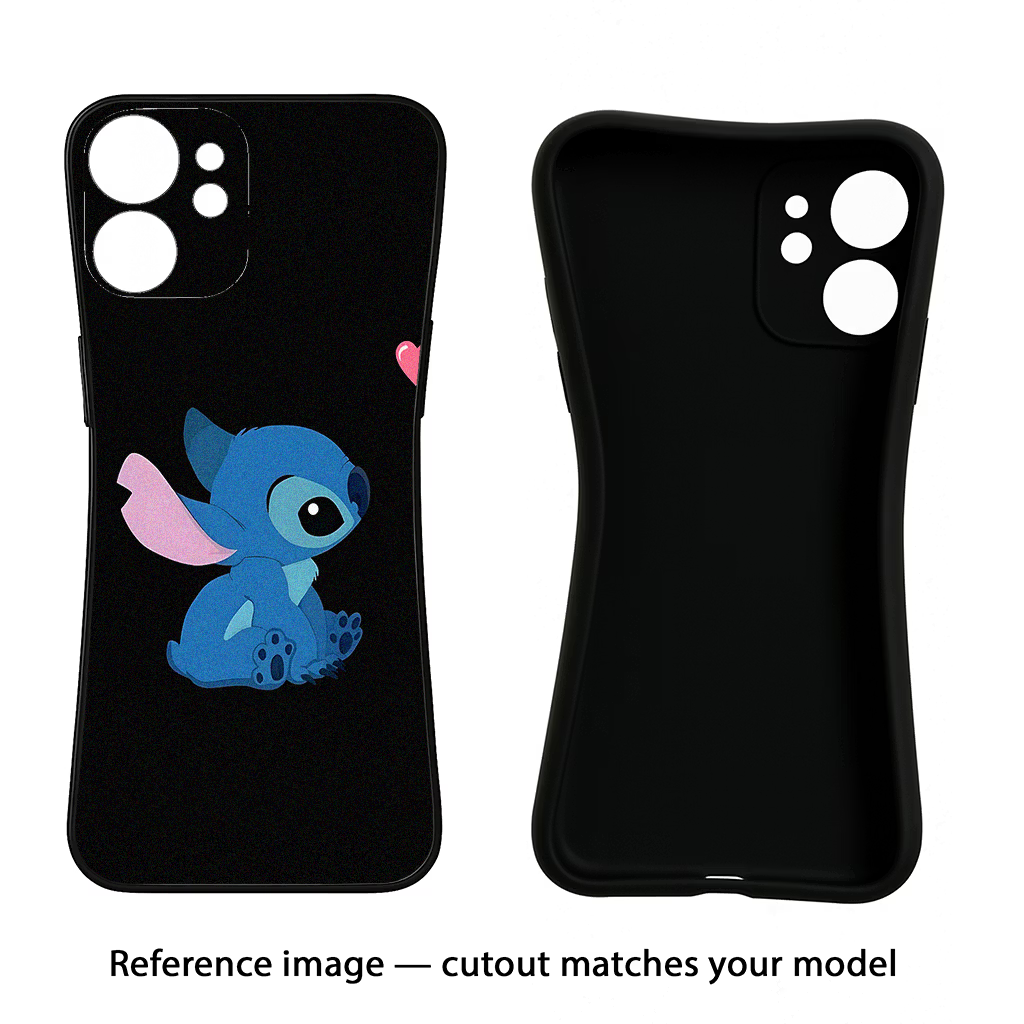 Stitch Crush iQOO Neo 9 Back Cover Black Soft Case - Hello Swanky