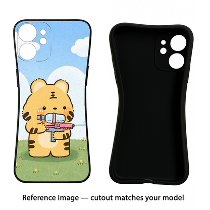 Tiger Treat iQOO Neo 9 Back Cover Black Soft Case - Hello Swanky