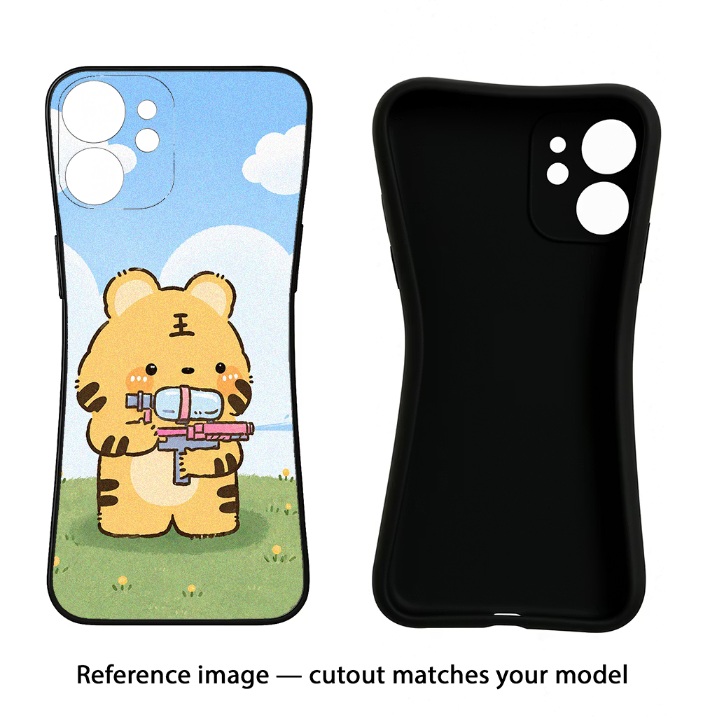 Tiger Treat iQOO Neo 7 Pro Back Cover Black Soft Case - Hello Swanky