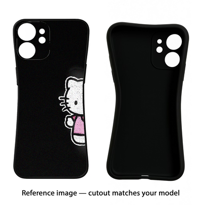 Kitty Charm iQOO Neo 9 Back Cover Black Soft Case - Hello Swanky