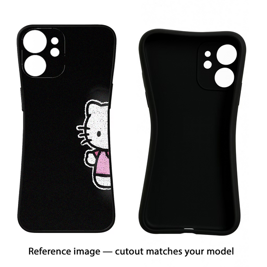 Kitty Charm iQOO Neo 9 Back Cover Black Soft Case - Hello Swanky