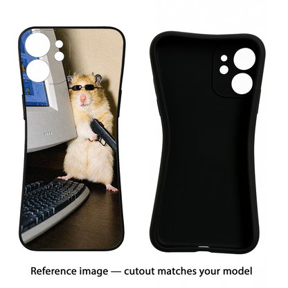 Hacker Hamster iQOO Neo 9 Back Cover Black Soft Case - Hello Swanky