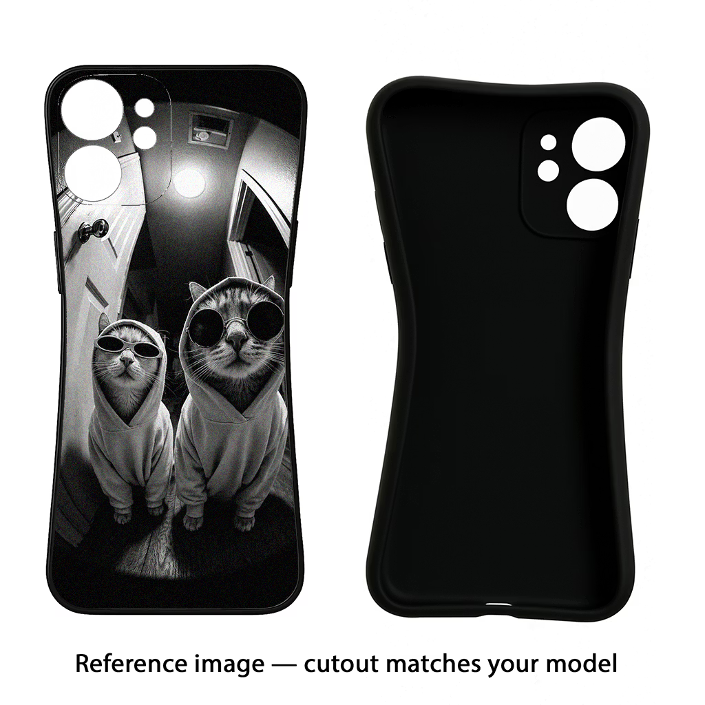 Hood Cats iQOO Neo 9 Back Cover Black Soft Case - Hello Swanky