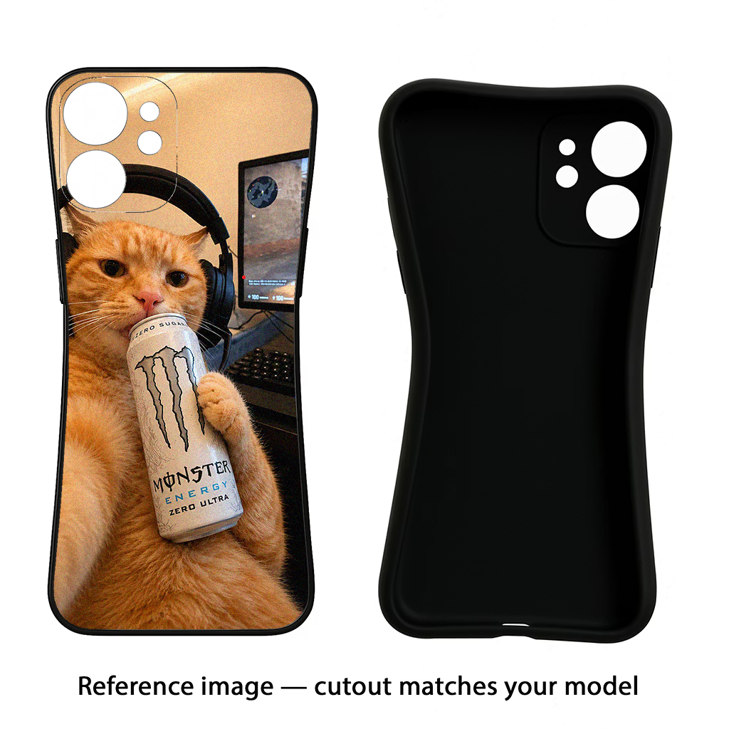 Gamer Cat Energy iQOO Neo 9 Back Cover Black Soft Case - Hello Swanky