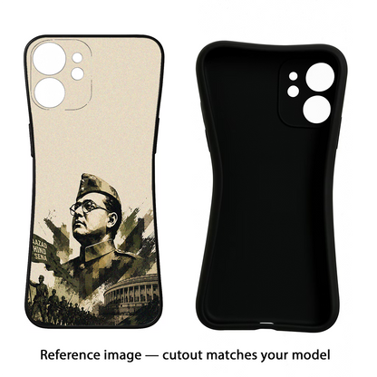 Netaji Rising POCO X7 Pro 5G Back Cover Black Soft Case - Hello Swanky