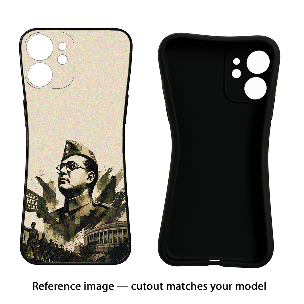 Netaji Rising iQOO Neo 7 Pro Back Cover Black Soft Case - Hello Swanky