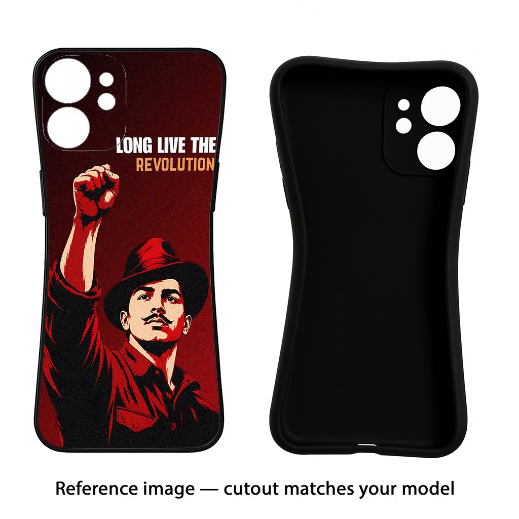 Bhagat Singh Revolution POCO X7 Pro 5G Back Cover Black Soft Case - Hello Swanky