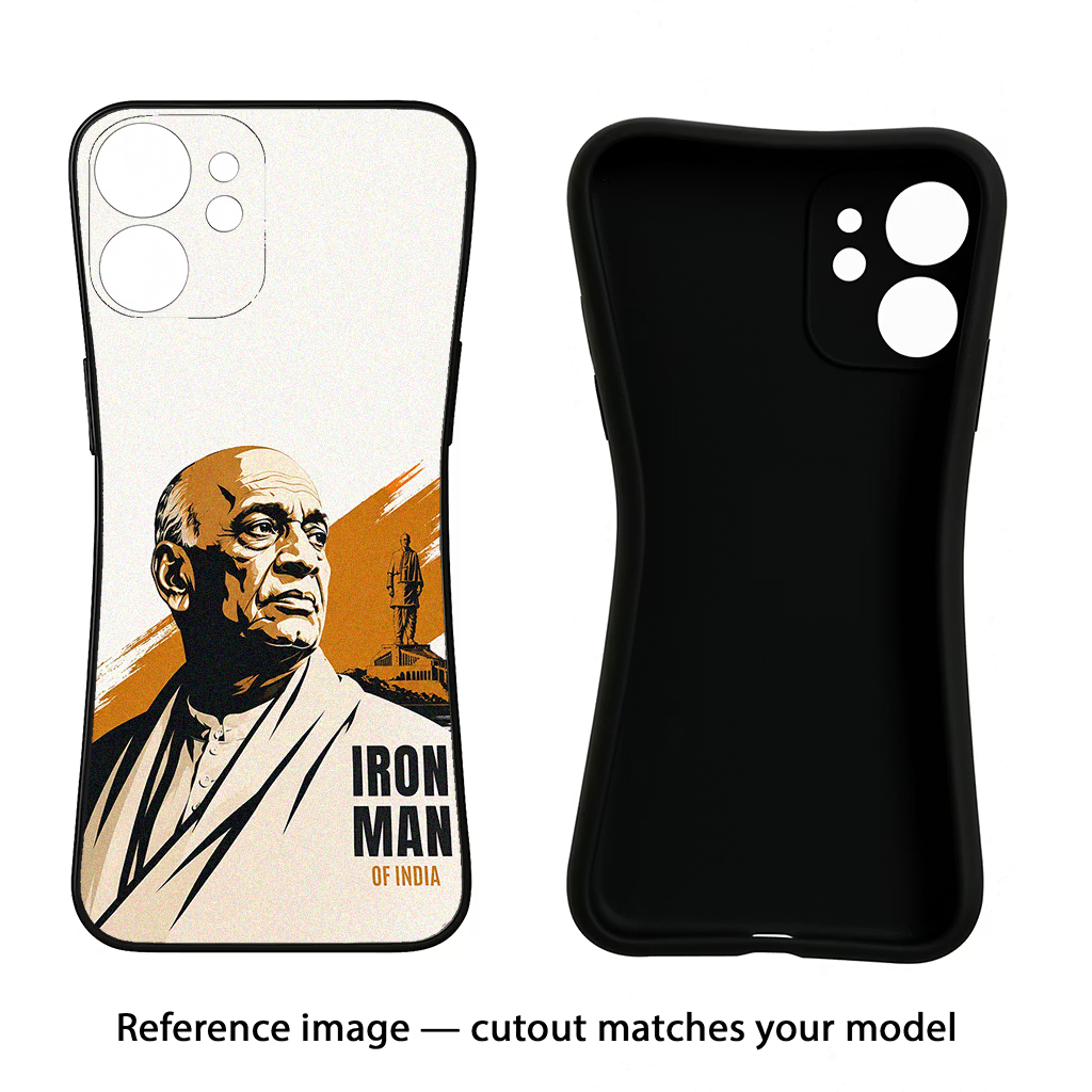 Sardar Patel Iron Will POCO X7 Pro 5G Back Cover Black Soft Case - Hello Swanky