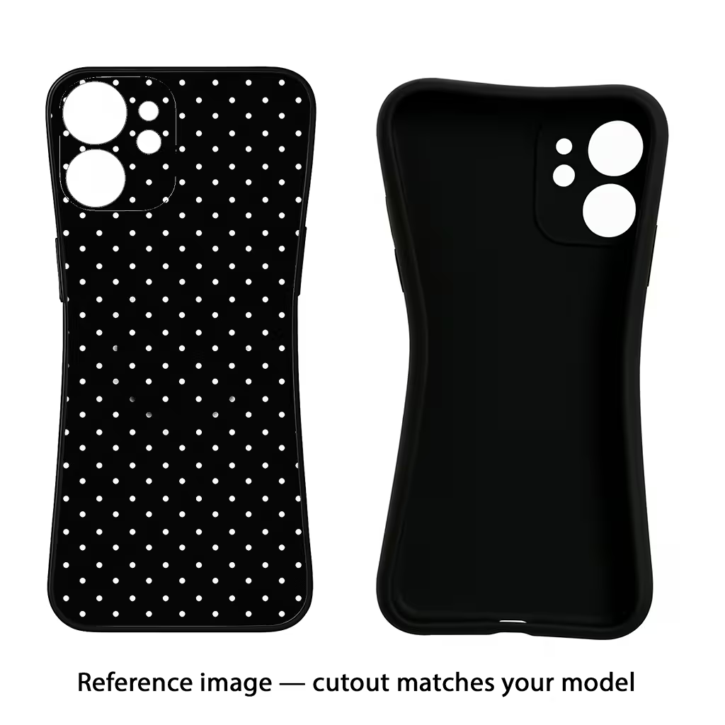 White Dots iQOO Neo 7 Pro Back Cover Black Soft Case - Hello Swanky