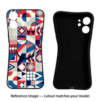 Colorful Pattern iQOO Neo 7 Pro Back Cover Black Soft Case - Hello Swanky