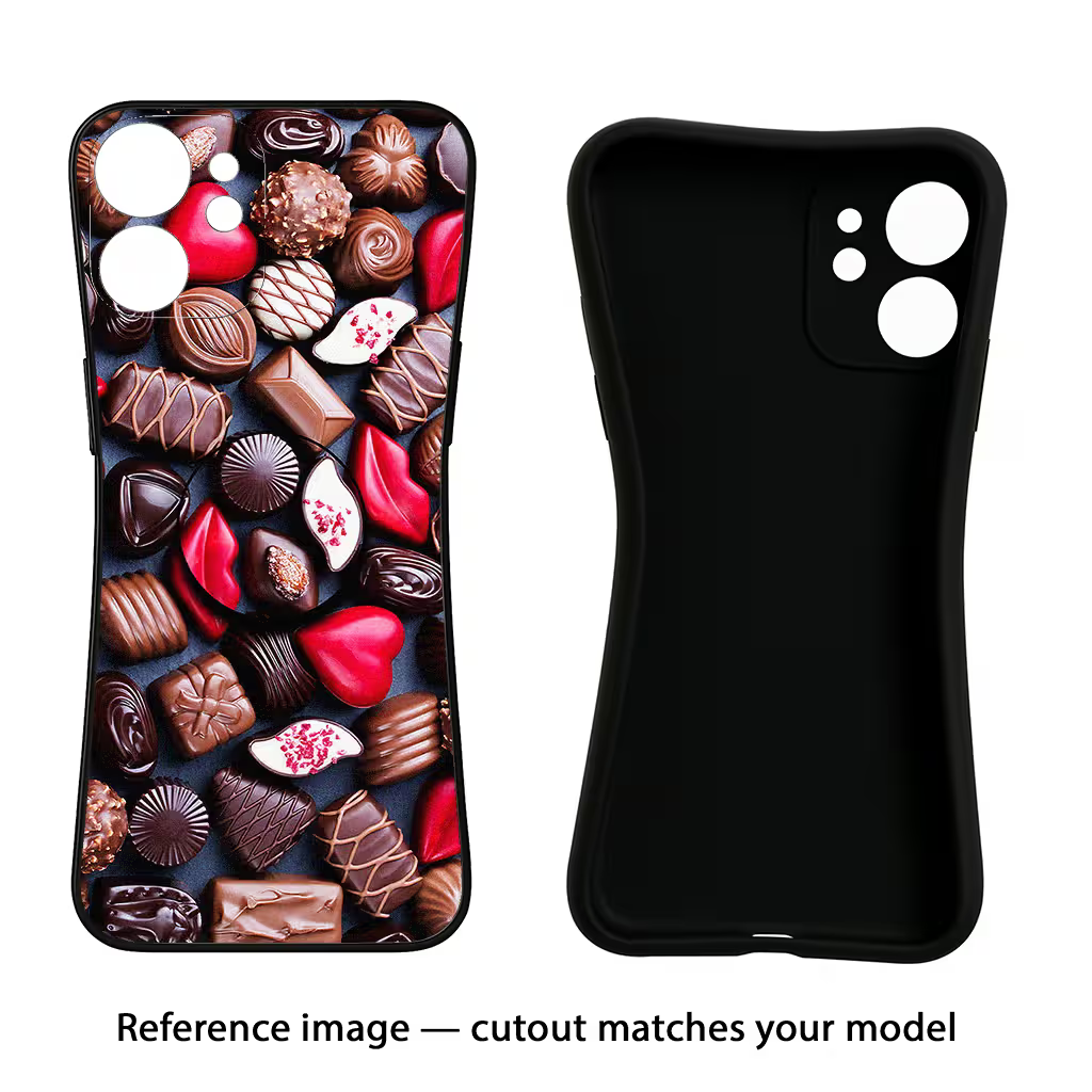 Chocolates iQOO Neo 7 Pro Back Cover Black Soft Case - Hello Swanky