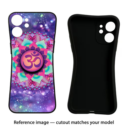 Om Purple iQOO Neo 7 Pro Back Cover Black Soft Case - Hello Swanky