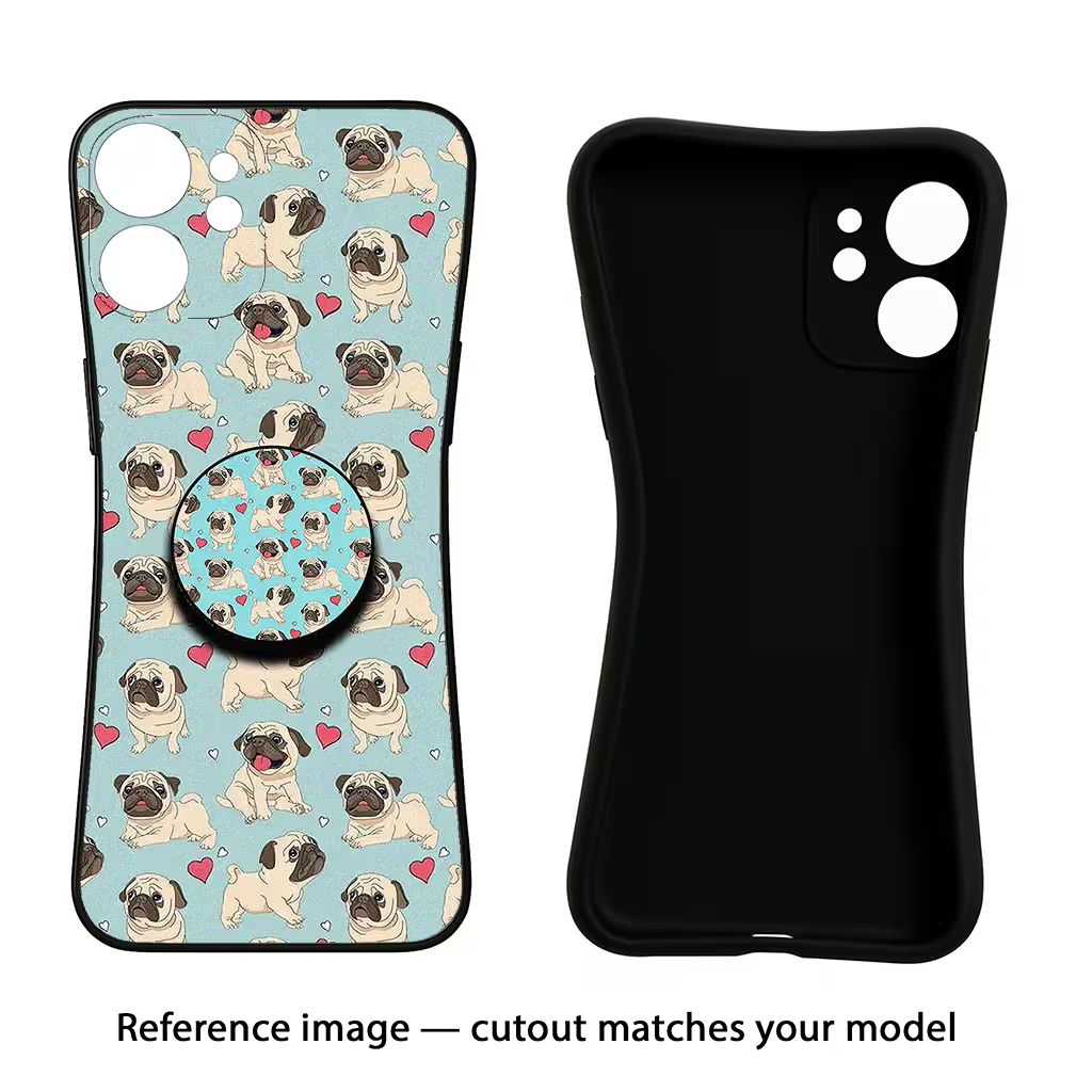 Pug Dog iQOO Neo 9 Back Cover Black Soft Case - Hello Swanky