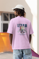 Let's Play Half Sleeve Lavender Oversized T-Shirt for Men by Hello Swanky