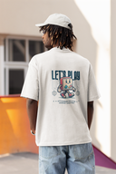 Let's Play Half Sleeve White Oversized T-Shirt for Men by Hello Swanky